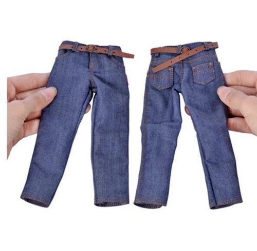 Pantalones de mezclilla informales de figuras de acción masculinas con cinturón para cuerpo de 12 pulgadas - Imagen 2 de 5