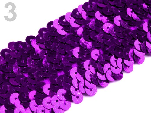 45mm Pailettenborte Elastisch Borte Pailetten Verzieren Aufnähen Sequin Trim - Picture 4 of 11