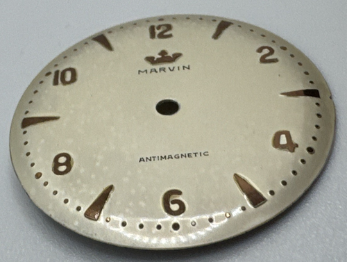 Marvin Dial Original Vintage D.1 1/4in Supports h11-5 Arab / Index Rose - Picture 5 of 5