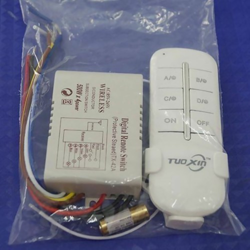 4 Way Light Lamp Digital Wireless Remote Controller Switch ON/OFF 110-240V New F - Picture 4 of 4