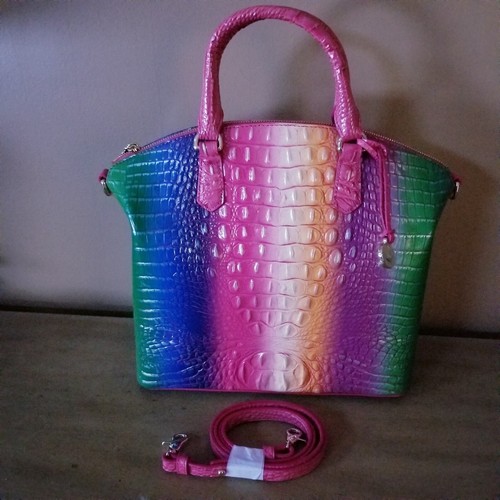  BRAHMIN CONFECTION OMBRE LARGE DUXBURY SATCHEL W/ADY WALLET WALLET  - Picture 10 of 15