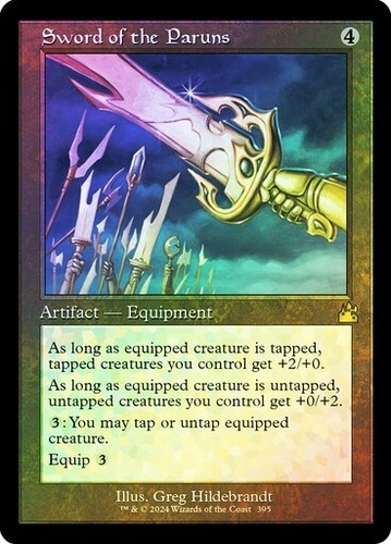 Schwert der Paruns (Retro Foil) - RVR - Rare - MTG Magic Pack Fresh