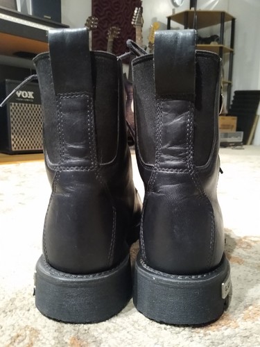 RED WING BLACK LEATHER SOFT TOE SIDE ZIP LACE UP MOTORCYCLE BOOTS #1668 WOMENS 9 - Picture 8 of 12