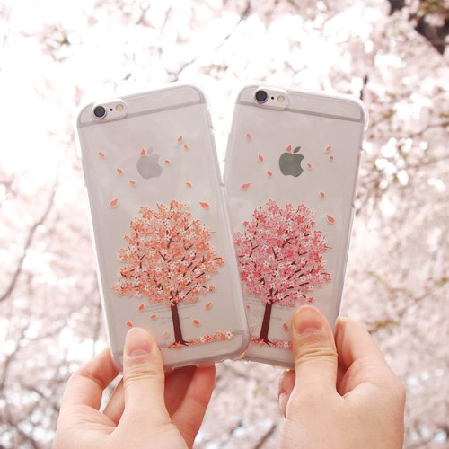 Cherry Blossom Clear Jelly Case Galaxy S22 S22 Plus S22 Ultra Case made in Korea - Picture 1 of 11