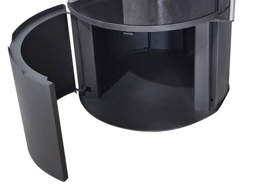 EEK A+ Runder Premium-Kaminofen Montreal, schwarz - 6,3 kW - Bild 4 von 4
