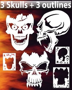 Zombie 2 Airbrush Stencil Spray Vision Template