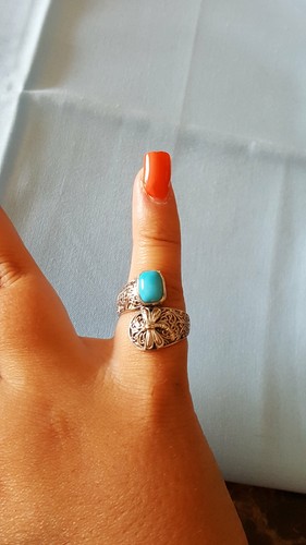 Bali Legacy Arizona Sleeping Beauty Ring - Picture 3 of 3