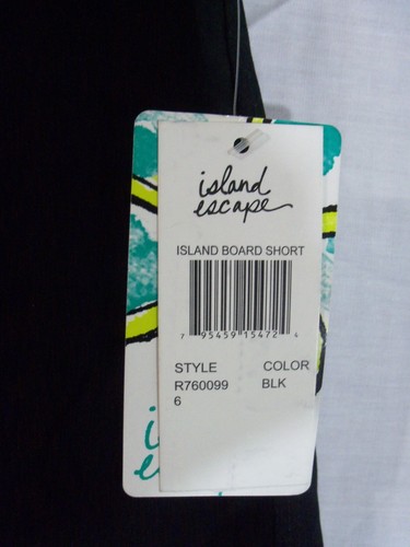 Island Escape Womens Shorts Size 6 Island Board Shorts Tie Front New - Picture 3 of 7