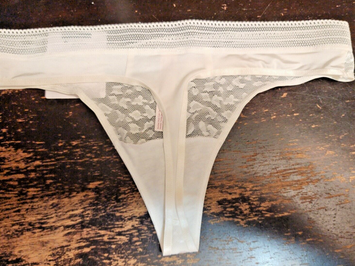 Secret Treasures Leo Jacquard Lace Thong - Cream - Size XS/XCH (0-2) - Brand New - Picture 4 of 9