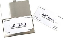 RXBC2011 Retirement card Retired Business Cards Funny Retirement Gift (Pack o...