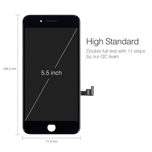 Apple iPhone 7+ Display ✔vormontiert ✔Klebedichtung ✔Schwarz oder Weiß - Zdjęcie 9 z 14