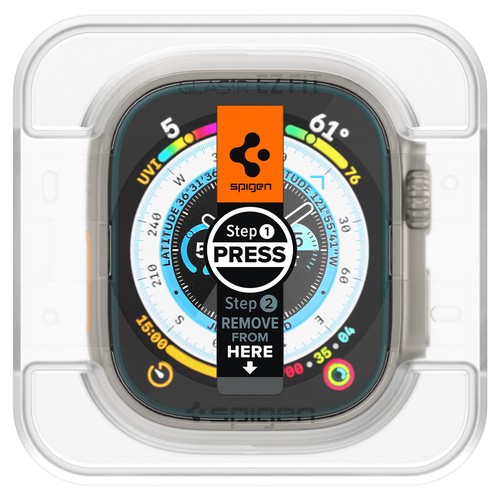 Pour Apple Watch Ultra 3 / 2 / 1 (49 mm) | Spigen [EZFIT GLAStR] Protection d'écran - Photo 9 sur 12