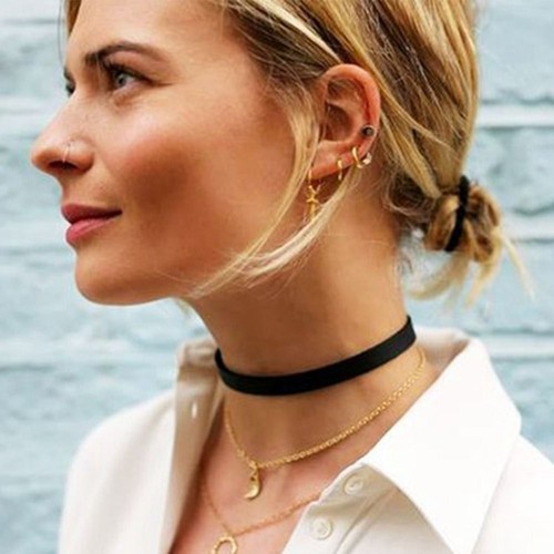 Girl Gift Velvet Collar Korean Style Jewelry Women Choker Punk Necklace - Picture 2 of 21