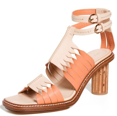 WOW! New Box Ulla Johnson ''Madeira'' twisted heel sandal cherry blossom 37.5 $690