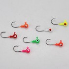 100Pcs Jig Heads Fishing Hooks Crappie Bass Panfish Lure Bait 1/32 1/16 1/8 oz