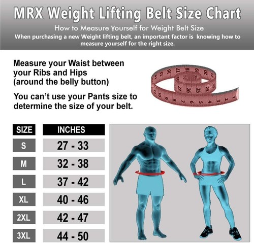 MRX Bodybuilding Belts Gym Leather Weight Lifting Back Support Workout Belt - Picture 2 of 31