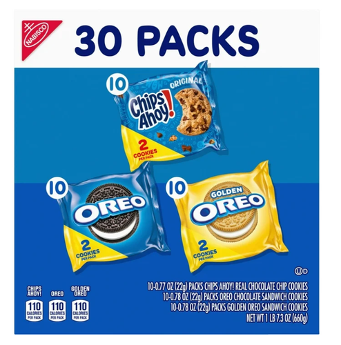 Nabisco Sweet Treats Cookie Variety Pack OREO, OREO Golden & CHIPS AHOY!, 30 Sna - Picture 8 of 9