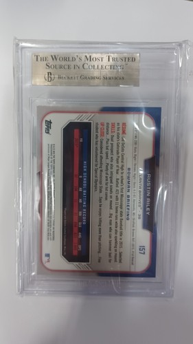2015 Bowman Draft Austin Riley  Refractor #157 BGS 9.5 - Picture 2 of 2