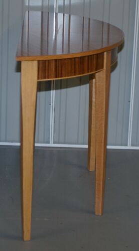BRAND NEW EX DISPLAY BEVAN FUNNELL PHOENIX ZEBRANO WOOD DEMI LUNE CONSOLE TABLE - Picture 10 of 11