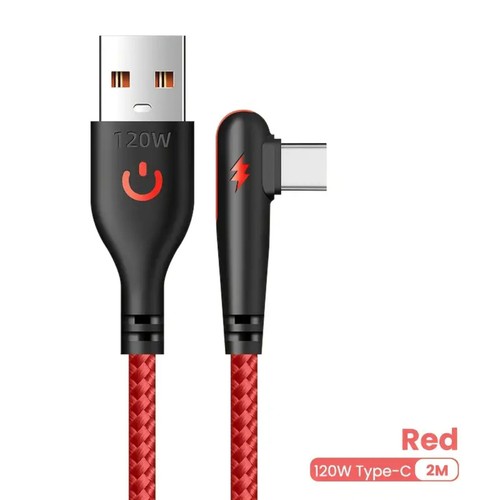 1m 2m Schnell Ladekabel USB Typ C Daten Handy Silikon Winkelstecker - Picture 18 of 19
