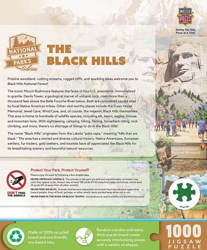 MasterPieces Black Hills Map 1000 Piece Jigsaw Puzzle - Picture 3 of 4