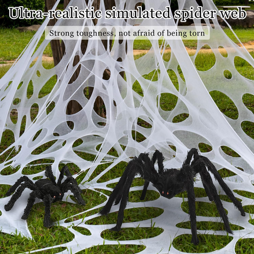 RINDFLEISCH NETZ SPINNENNETZE HALLOWEEN DEKORATION 800QFT SUPER DEHNBAR - Bild 4 von 6
