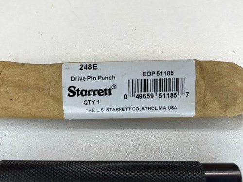 Starrett Drive Pin Punch 248E 3/8" 9.5mm Knurled Handle 200mm EDP 51185 - Picture 3 of 24