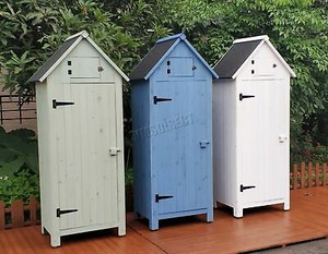 Westwood Wooden Sentry Box Beach Hut Shed Storage Outdoor Cupboard