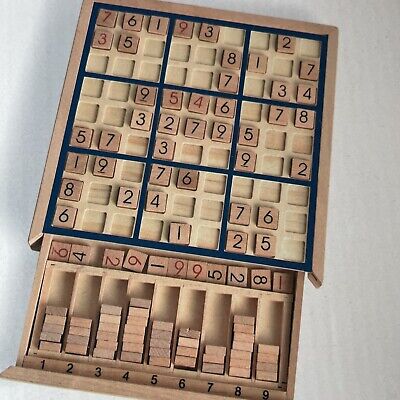  BOHS Wooden Sudoku Board Game with Drawer - with Book