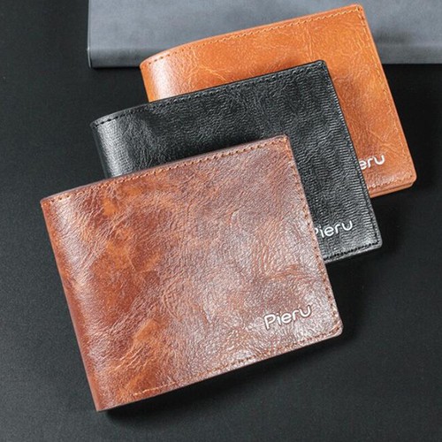 Men's Vintage Leather Bifold ID Card Holder Purse Wallet Billfold Slim Clutch - Bild 8 von 16