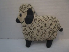 Farmhouse Primitive Sheep / Lamb 4" Hand Sewn Stuffed Cloth Figure