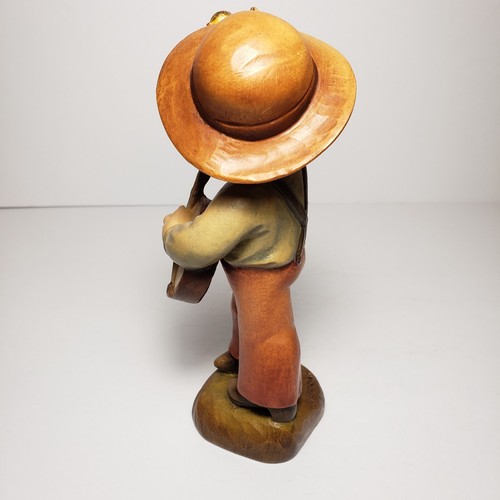 ANRI Italy 7" Wood Carved Boy with Banjo Figurine 1562/2250 Limited Edition - Picture 6 of 9