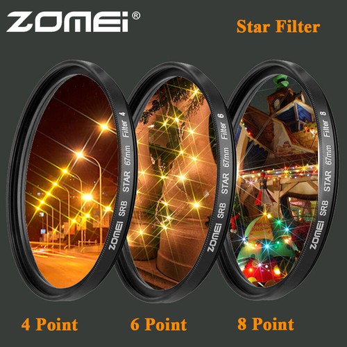ZOMEI Night view Star Filter 4/6/8-Piont Filter Set 82mm For Canon Nikon DSLR - Picture 21 of 22