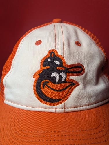 Vintage Nike Baltimore Orioles Cooperstown MLB Trucker Snapback Hat Orange - Picture 5 of 7