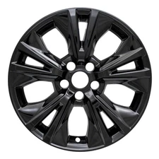 One Wheel Skin Cover Fits 2014-2019 Toyota Highlander 18" 5 V-Spoke Gloss Black