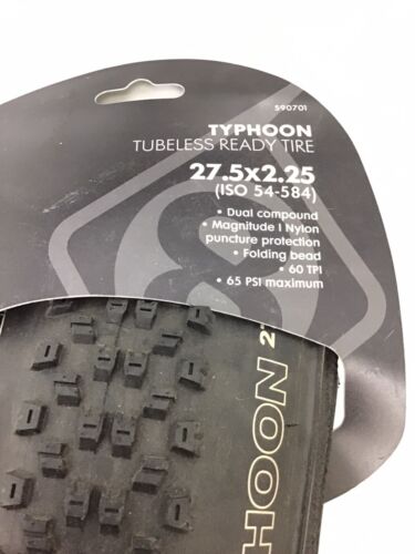 27.5" MTB TIRE Origin-8 Typhoon 27.5x2.25 Tubeless Black Puncture Resistant - Picture 4 of 6