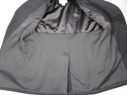 DSCP Jacket Mens 42 XL Black Wool Quarterdeck Double Breasted Pea Coat Navy - Picture 3 of 12