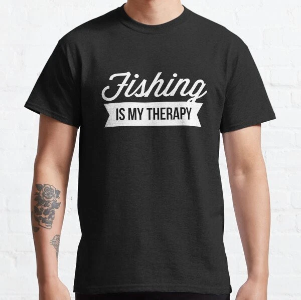 Fishing is my therapy Funny Retro Gift idea Classic T-Shirt