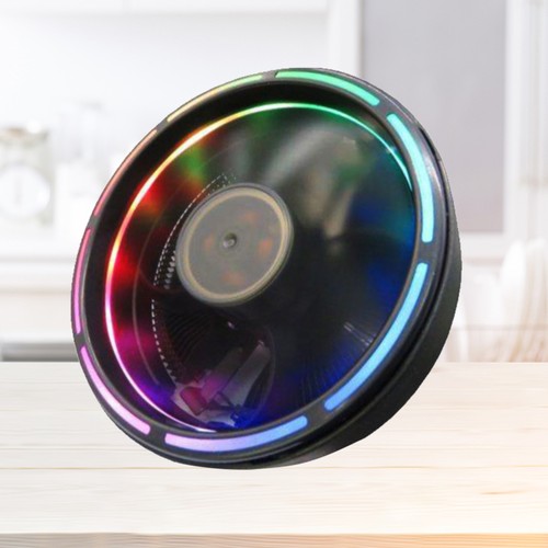 BLACK PC Computer-Lüfter 3Pin-Gehäuse Bunte Kühllüfter RGB-Leuchtfächer für - 第 7/12 張圖片