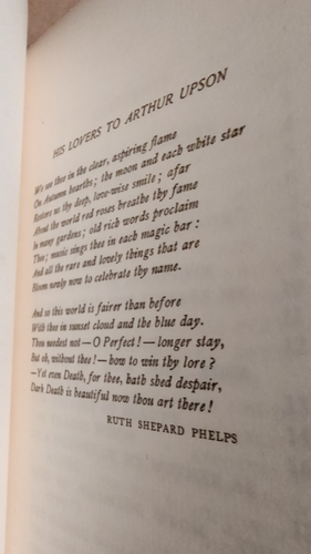 1911 Arthur Upson Sonnets And Songs Only 950 copies on Handmade Paper - Imagen 9 de 17