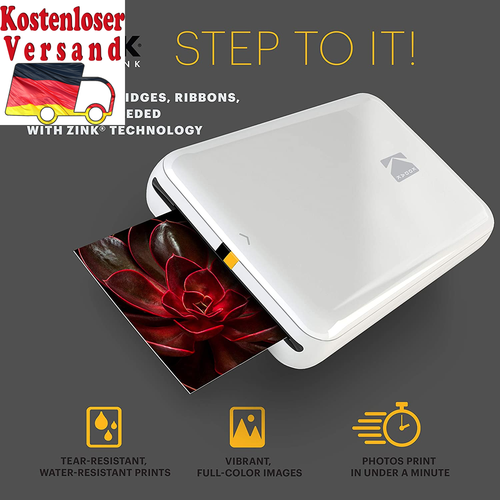 KODAK Step Printer Drahtloser Mobiler Farbig Fotodrucker Mit Zink-Technologie (W - Photo 6/12