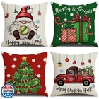 Coliuso Christmas Throw Pillow Covers 20x20 Set of 4 Xmas Series 