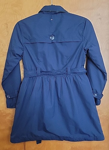 Tommy Hilfiger Kinder Navy Trenchcoat - Zweireiher, Gürtel - Gr. M (8-10) - Bild 7 von 17