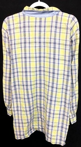 Avenue jacket 30/32 blues yellow blue plaid long sleeve pockets full zip light - Picture 2 of 6