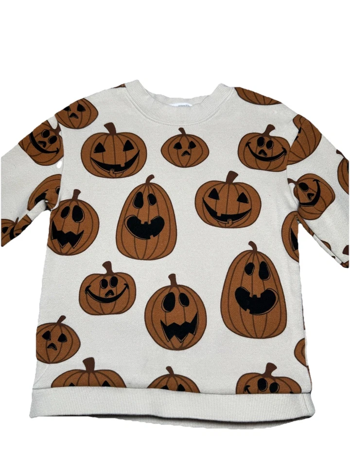 Sudadera H&M Niños Calabaza Halloween Niños Talla 3/4 Cuello Redondo Otoño Foto 2 de 4