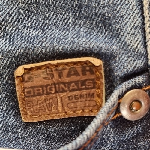 G Star Raw Stean Tapered Jeans Mens W36 x L32 Button Fly Faded Blue - Picture 8 of 24