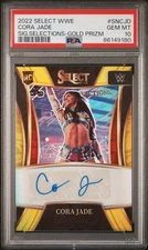 2022 Select WWE Cora Jade Signature Selections Gold Prizm Auto /10 PSA 10 GEM