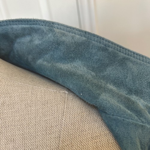 Coldwater Creek Wildleder Leder lange Jacke blau türkis Reißverschluss vorne Damen 1X - Bild 13 von 14