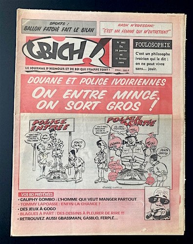 GBICH - Ivorische Satirezeitung Nr. 2 (1999) - Zoll und Polizei - Comic Afrika