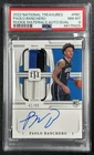 PAOLO BANCHERO PSA 8 2022 NATIONAL TREASURES ROOKIE DUAL JERSEY PATCH AUTO 41/99
